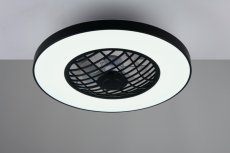 TRIO Reality R64462102 LINKÖPING stropní svítidlo s ventilátorem D590mm SMD LED 45W/5600lm 2700-6500K černá, dálkový ovladač