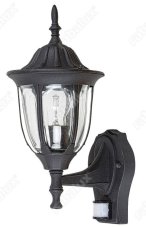 Rabalux 7837 Milano exteriérové nástenné svietidlo so senzorom čierne E27 1 x max. 60W IP43