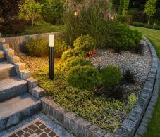 ITALUX OFL-2764-L Muggia vonkajšie stojanové svietidlo/stĺpik 1xE27 V800mm IP54 čierna, biela