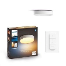 Philips HUE LED White Ambiance 41158/31/P6 Enrave S stropní svítidlo 9,6W 1220lm 2200-6500K 26,1cm bílé stmívatelné BlueTooth + HUE Switch