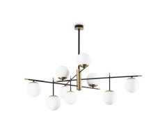 Ideal Lux 289489 GOURMET závesné svietidlo 9xE14 čierna, mosadz