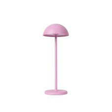 LUCIDE 15500/02/66 JOY venkovní dotyková stolní lampička LED V320mm 1,5W/190lm 3000K IP54 růžová, nabíjecí baterie, USB kabel