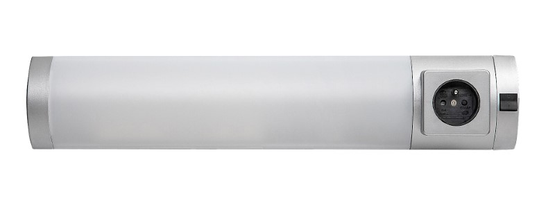 RABALUX 78038 Soft 2E svietidlo pod kuchynskú linku so zásuvkou š450mm LED 5W/260lm 4000K strieborná, biela