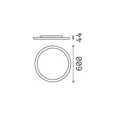 Ideal lux 341248 FLY SLIM stropní svítidlo D600mm LED 53W 5300/3640lm 2700K IP40 bílá