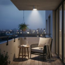 Exteriérové stropné svietidlo Ideal lux 092324 GUN PL1 ALLUMINIO 1xGU10 28W IP44 IP44