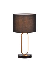 RABALUX 74044 Domiro stolná lampa D250mm 1xE27+LED 8W/300lm 3000K zlatá, čierna