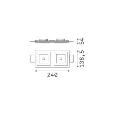 Zapuštěné svítidlo LED 3000K biela IP20 Ideal Lux ZEPHYR 361307