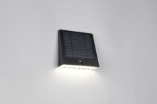 TRIO Reality R23326102 ALVORADA solárne nástenné svietidlo so senzorom SMD LED 6W/600lm 4000K IP44 čierna, hybrid
