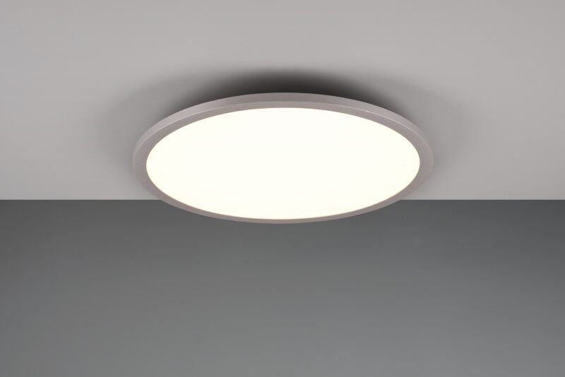 TRIO 641710287 YUMA stropní svítidlo SMD LED D400mm 20W/2250lm 3000-6500K titanová, bílá, stmívatelné, dálkový ovladač, RGBW podsvietenie