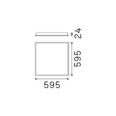 Ideal lux Pro 249728 LED PANEL stropní vestavný 595x595mm LED 40W 6150/4470lm 4000K bílá, CRI80