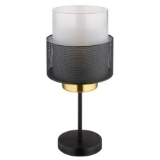 GLOBO 15709T OLGA stolní lampička V400mm 1xE27 černá matná, průhledná