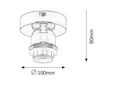 Rabalux 1301 Bottom držák na stropní svítidlo