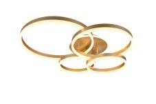 TRIO 632210479 DRAKE stropní svítidlo SMD LED 50W/5850lm 2700-6500K zlatá, dálkový ovladač