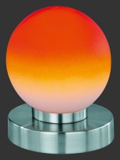 TRIO Reality R54011018 PRINZ II dotyková stolní lampička 1xE14 matný nikl, oranžová ON/OFF