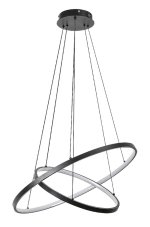 RABALUX 72345 Beliza závěsné svítidlo D600mm LED 75W/7500/6100lm 3000-6500K černá, bílá, stmívatelné, dálkový ovladač