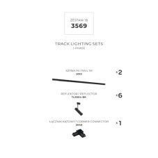 Lištové svietidlá SET 6x GU10 2 m čierna Zuma Line Lisa Track 3569