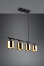 TRIO Reality R36304079 JASON závěsné svítidlo 4xE14 černá matná, zlatá
