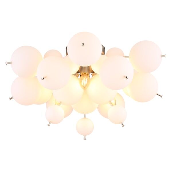 GLOBO 15633DO UDO stropní svítidlo D550mm 3xE14 matný nikl, bílá