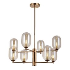 ITALUX PND-4215-8-HBR Perano závěsné svítidlo 8xG9 D620mm starožitná bronzová, jantarová