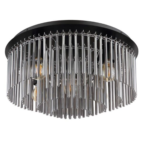 GLOBO 15698D1 GORLEY stropní svítidlo D500mm 5xE27 černá, kouřová