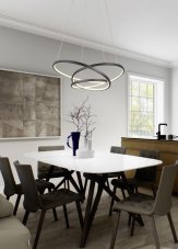 TRIO 349119132 DARVIN závěsné svítidlo SMD LED 52W/6700lm 2300+3000+4000K černá matná, switchdimmer