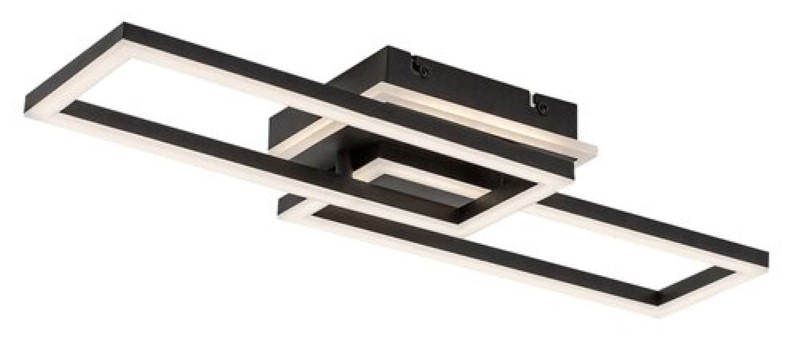 RABALUX 71393 Ramin stropní svítidlo LED 30W/2610lm 3000-6500K černá, bílá, stmívatelné, dálkový ovladač