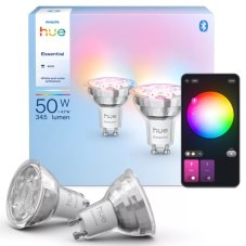 LED žárovka GU10 5W 345lm 2200–6500K biela Philips HUE Essential White and Color Ambiance 8720169392489 balení 2 ks