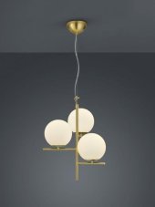 TRIO 302000308 Pure Závěsné svítidlo 400mm E14 3X28W Mosaz, bílá