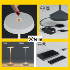 REDO 90313 SOPHIE exeriérová stolová lampa SMD LED 2,2W 150lm-161lm 2700K-3000K IP65 biela