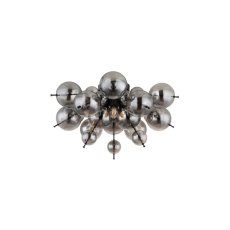 GLOBO 15633DS UDO stropní svítidlo D550mm 3xE14 černá matná, kouřová