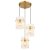 GLOBO 15698-3HRM GORLEY závěsné svítidlo D470mm 3xE27 zlatá, bílá
