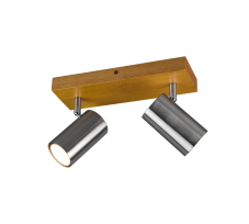 TRIO 812400207 MARLEY bodové svítidlo 2xGU10 matný nikl, dřevo