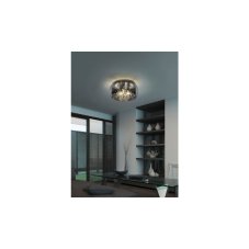 TRIO 616700306 CRYSTEL stropní svítidlo 3xE14 D340mm chrom, průhledná