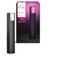 Záhradné stĺpikové svietidlo 1x E27 2000–6500K antracitová IP44 Philips HUE White and Color Ambiance Turaco 8721103118516