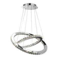 GLOBO 67032-60 MARILYN krištáľové závesné svietidlo LED D640mm 60W/2840lm 4000K chróm