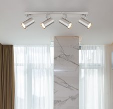 Stropné bodové svietidlo / spot 4x GU10 nikel matný IP20 GLOBO lighting ROBBY 57911-4