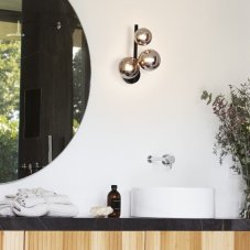 Ideal Lux 271439 PERLAGE nástenné svietidlo 3xG9 čierna, dymová