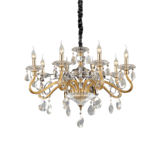 Závěsné svítidlo / Luster Ideal lux 087764 NEGRESCO SP8 ORO 8xE14 40W zlato