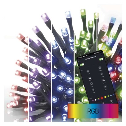 EMOS D4ZR01 GoSmart LED Vánoční řetěz 8m 64 módů svícení, multicolor IP44