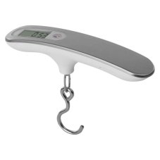 Cestovná digitálna závesná váha EMOS EV020 – nosnosť 50 kg, strieborná