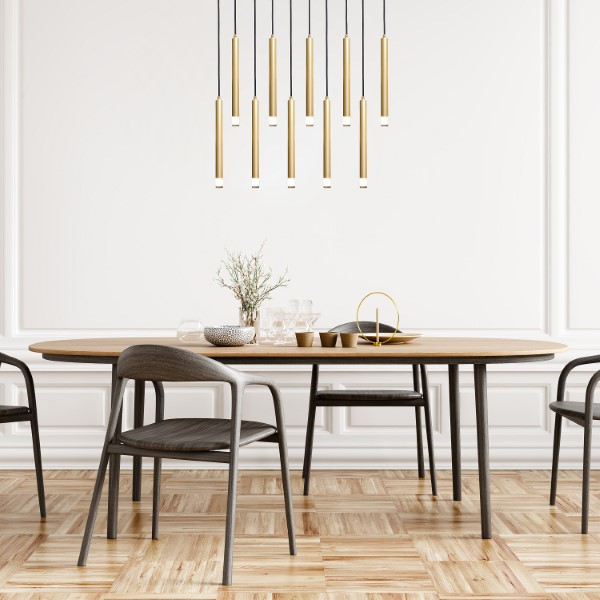 RABALUX 72365 Ramira závesné svietidlo 10xG9 zlatá, priehľadná