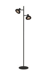 LUCIDE 30797/02/30 SENSAS stojacia lampa V1379mm 2xGU10 (ES111) čierna