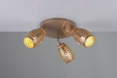 TRIO Reality R61573365 BIDAR stropní svítidlo D580mm 3xE14 kávová