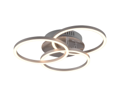 TRIO R62823107 CIRCLE stropní svítidlo LED 27W/3100lm 2700-6000K matný nikl, dálkový ovladač