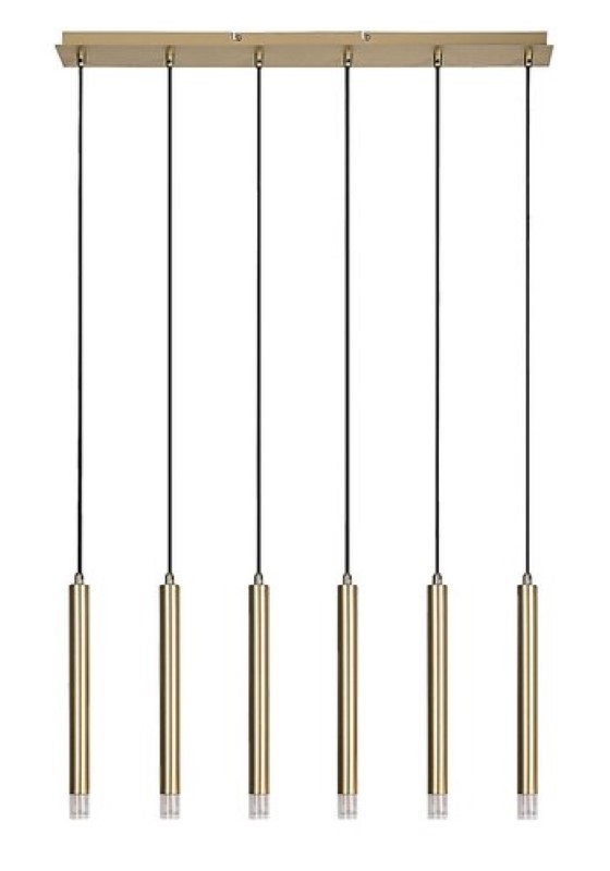 RABALUX 72363 Ramira závesné svietidlo 6xG9 zlatá, priehľadná