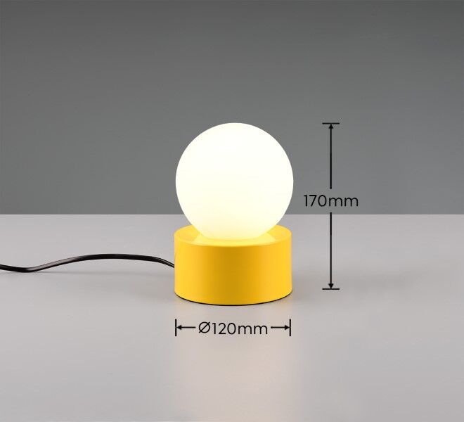 TRIO Reality R59051016 COUNTESS stolná lampička 1xE14 V170mm žltá, biela, ON/OFF