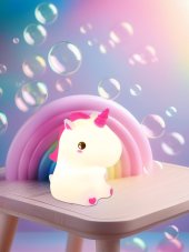 Dekoračná lampa 1x LED biela IP20 GLOBO lighting UNICORN 2873 bez adaptéra, časovač, RGB, USB kábel, vrátane batérie
