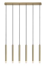 RABALUX 72363 Ramira závesné svietidlo 6xG9 zlatá, priehľadná
