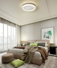 GLOBO 48470 RUIZ I stropné svietidlo D490mm LED 36W 4090/2686lm 3000+4000+6500K biela