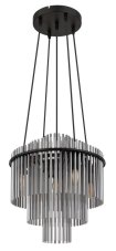 GLOBO 15698H2 GORLEY závesné svietidlo D400mm 5xE14 čierna, dymová
